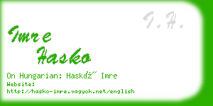 imre hasko business card